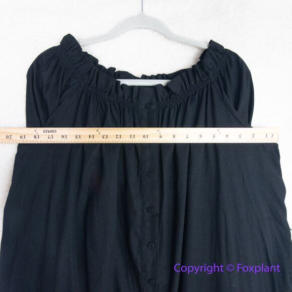 New! Eloquii black Linen Maxi Day Dress,‎ size 14/16 - Picture 9 of 16